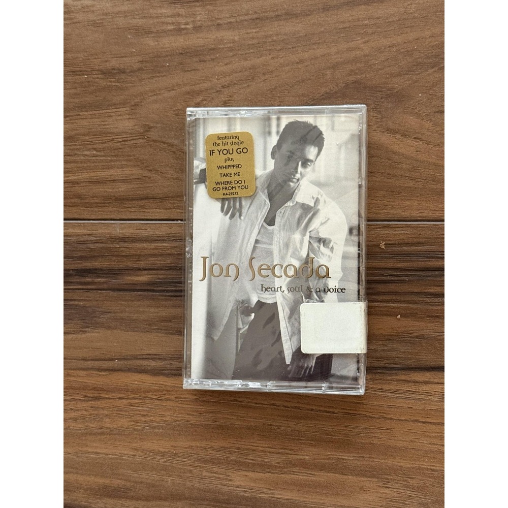 Vintage‎ Jon Secada Cassette Tape Heart Soul & A Voice 1994 Pop Latin Gold Album